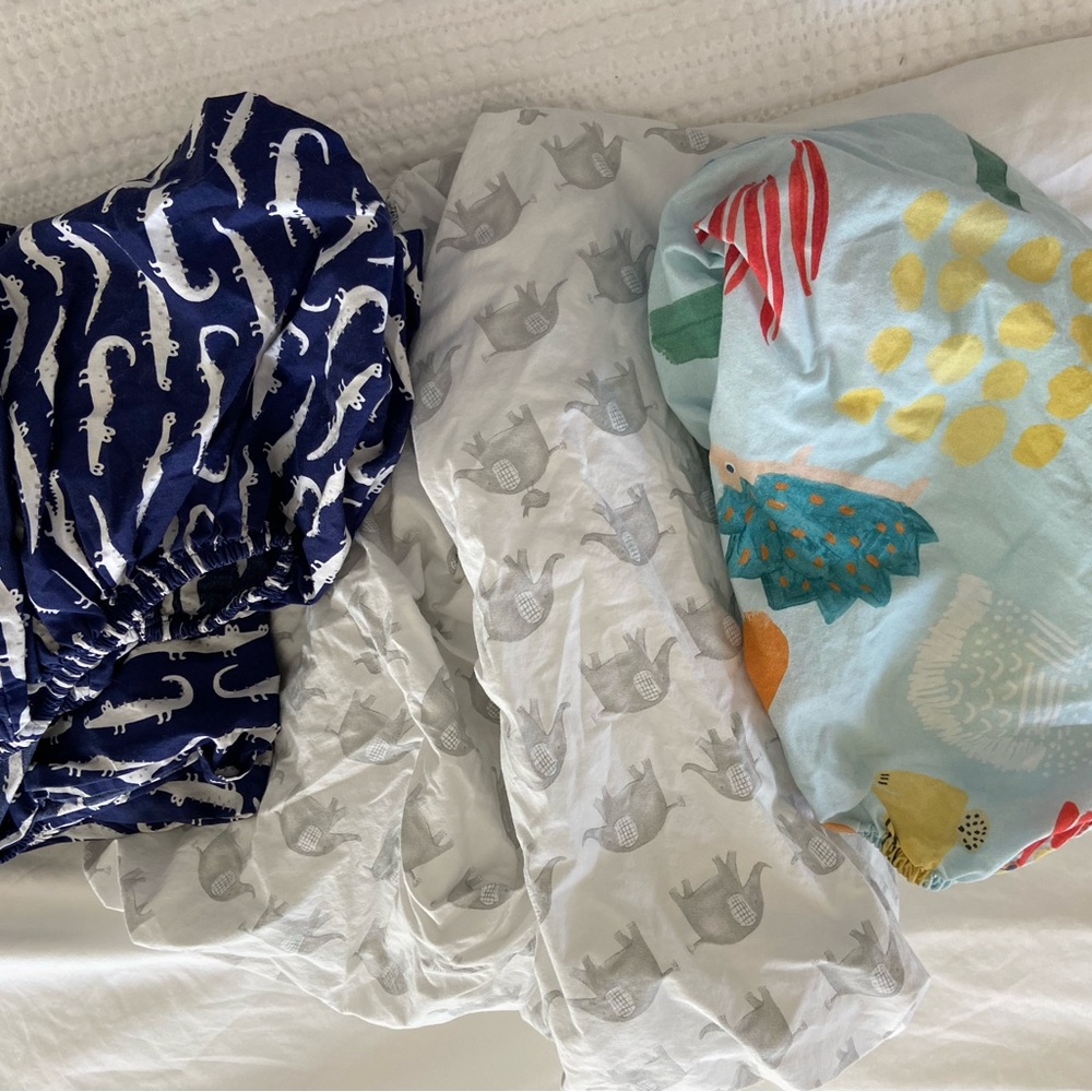 Set of 3 pottery barn kids sheets